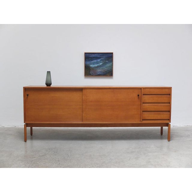 Walnut Abstracta Sideboard by Jos De Mey for Van Den Berghe-Pauvers, 1960s For Sale - Image 4 of 17