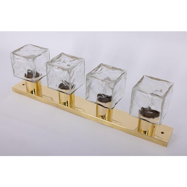 Large Murano Glass Wall Light Cube attributed to Kalmar, Austria, 1970s, Set of 2 For Sale - Image 6 of 18
