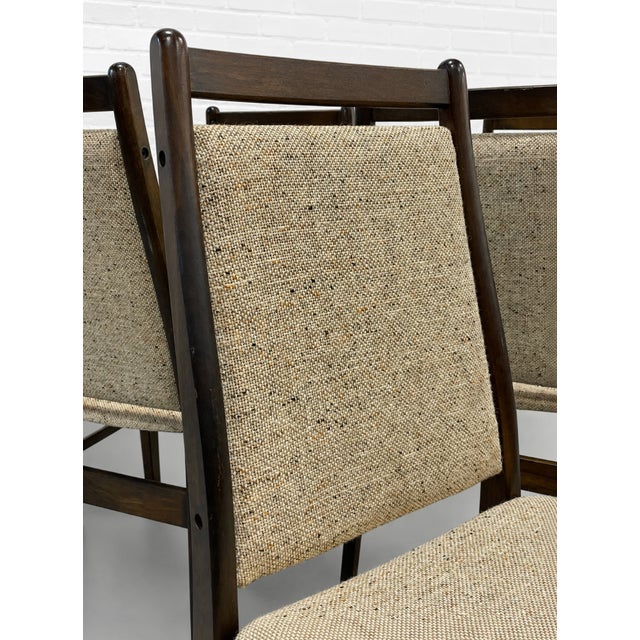 Set of Six - Mid Century Modern Dining Chairs, Made in Denmark, C. 1960’s | Danish Beech Scandinavian Chairs For Sale - Image 10 of 15