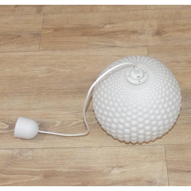 Glass Pendant Light with Knobs in Opal Glass, 1970s For Sale - Image 7 of 8