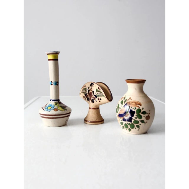 Mid 20th Century Vintage Tonala Pottery Set of 3 For Sale - Image 5 of 11