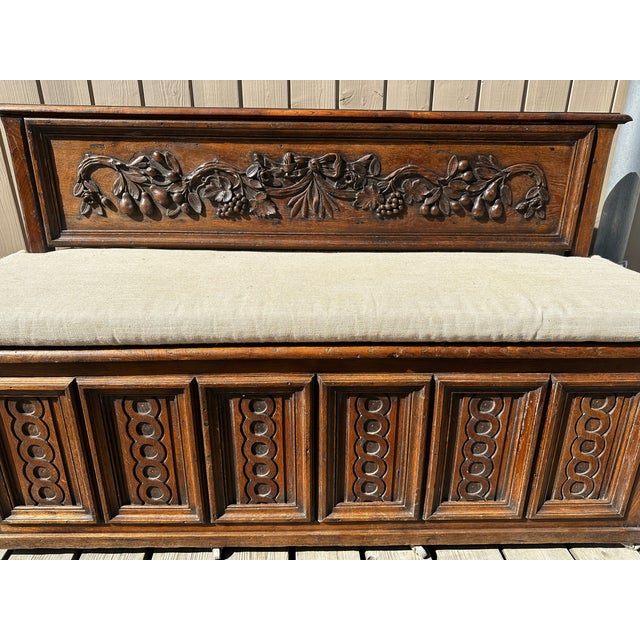 Storage Bench in Oak For Sale - Image 6 of 11