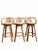Contemporary Vintage Organic Modern Swivel Rattan Cane Bar Stools, Set of 3 For Sale - Image 3 of 12