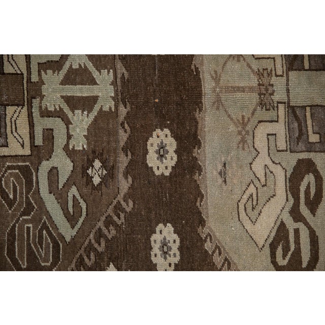 Chocolate Vintage Distressed Kars Carpet - 5'8" x 8'5" For Sale - Image 8 of 8