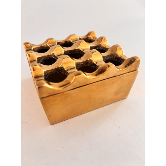 Vintage Ultima Ashtray in Brass by Holger Bäckström and Bo Ljungberg, 1970s For Sale - Image 7 of 12