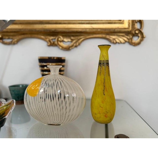 Art Nouveau Art Nouveau Yellow Cased-Glass Bud Vase, Signed Legras, France c.1900 For Sale - Image 3 of 9