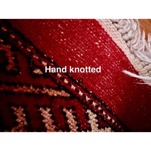 Burgundy Hand-Knotted Persian Wool Rug 8'3" X 9'11" - Bokhara-Style Gul Pattern For Sale - Image 8 of 13