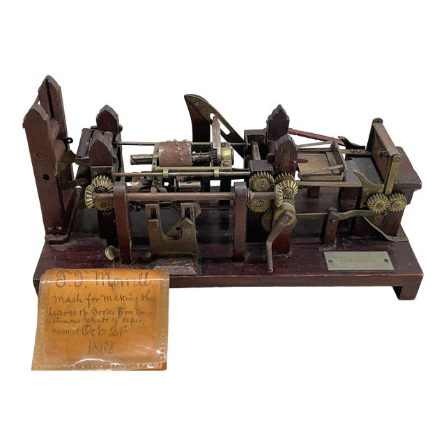 1862 Documented Patent Model for Book Pages For Sale