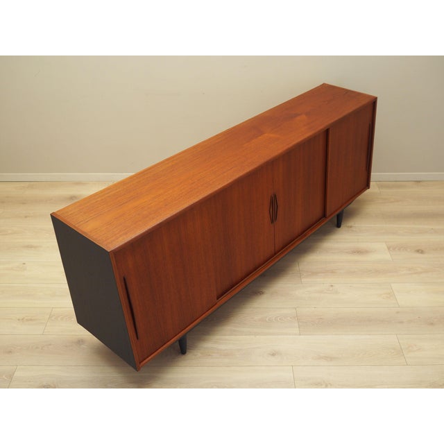 Orange Danish Teak Sideboard, 1970s For Sale - Image 8 of 16