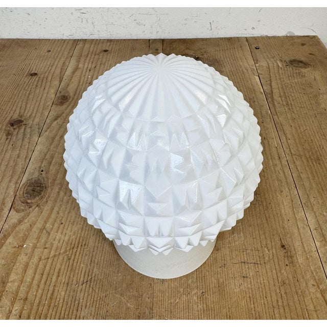 Vintage White Porcelain Ceiling Light, 1970s For Sale - Image 6 of 9