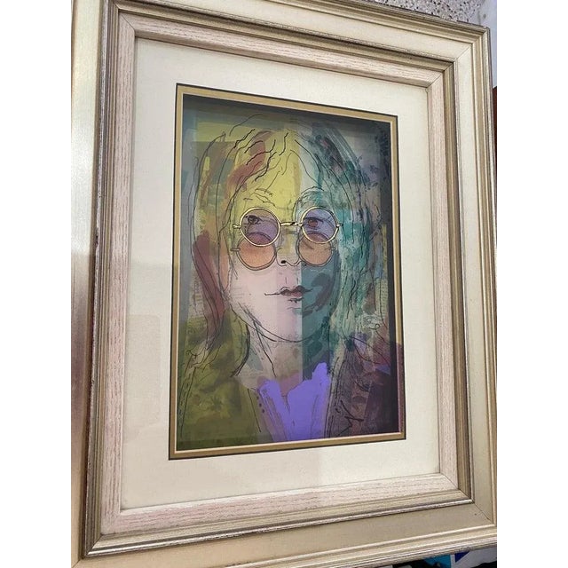 Jean Pierre Weill Collage "John Lennon" 3-D Painting on Glass Ltd Ed For Sale - Image 11 of 13