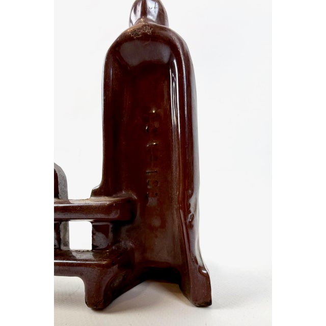 Art Deco Enamelled Cast Iron Knights Fire Guard Compagnion, 1920s For Sale - Image 10 of 12