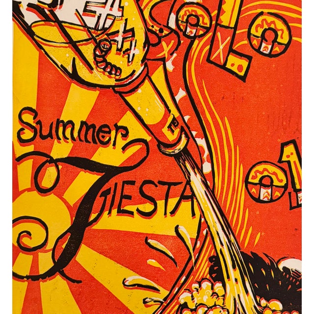 Orange Trey Anastasio - “Trey Solo – Summer Tour Fiesta 2001,” Signed Limited Edition Concert Poster, No. 44/50 For Sale - Image 8 of 8