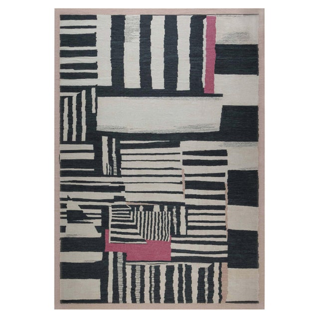 Modern Abstract Geometric Flat-Weave Kilim Rug by Doris Leslie Blau For Sale