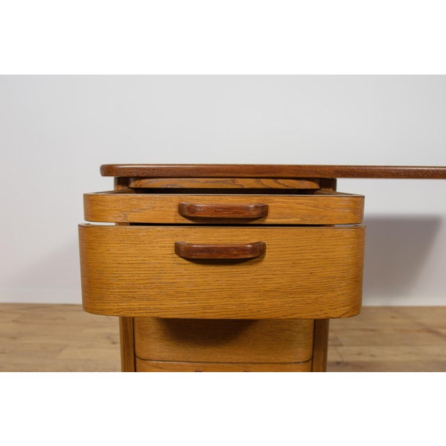 Art Deco Oak Desk by Gunnar Ericsson for Åtvidaberg / Facit AB, Sweden, 1950s For Sale - Image 11 of 18