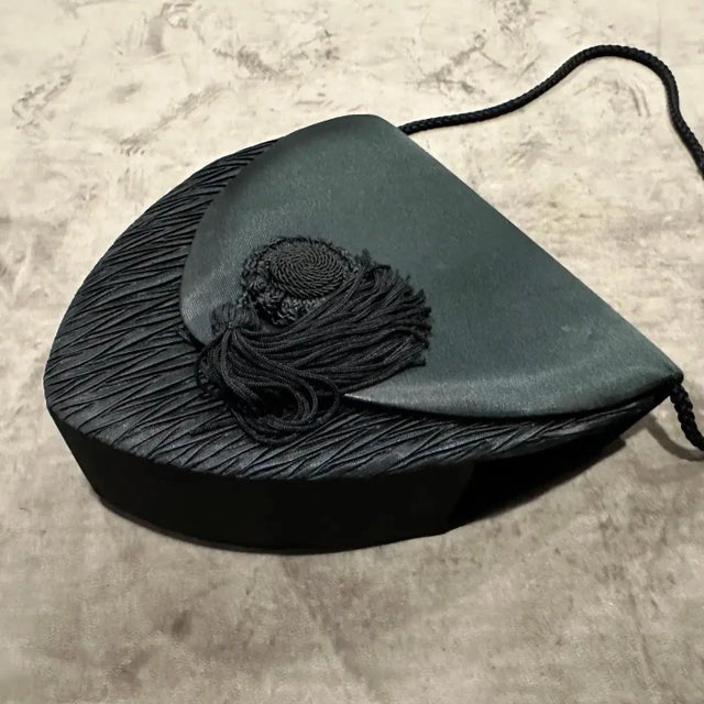 1990s Vintage Black Silk Hand-Bag by Van Cleef & Arpels For Sale - Image 9 of 11