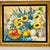 Mid-Century Impressionist Boho Chic Sunflower Still Life Original Oil Painting by American Edith Weir For Sale - Image 12 of 12