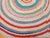 Antique American Braided Round Rug, Handwoven Folk Art, Red & Blue, 4x4 For Sale - Image 4 of 8