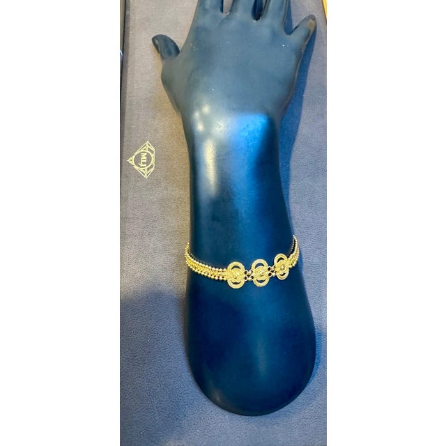 Hand Made 22 Karat Yellow Gold Solid Bracelet, 8.6 Gm, 7 Inch For Sale - Image 9 of 18