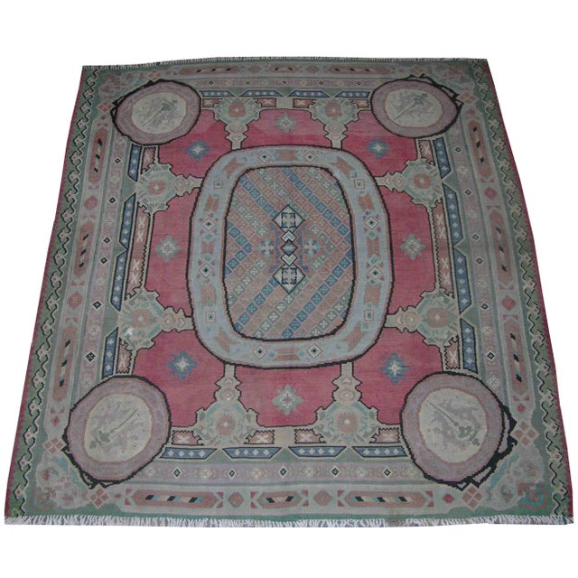 1910s Antique Kilim Rug For Sale - Image 9 of 9