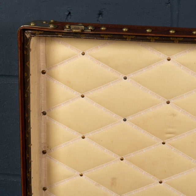 Antique Steamer Trunk in Monogram Canvas from Louis Vuitton, France, 1920 For Sale - Image 15 of 18