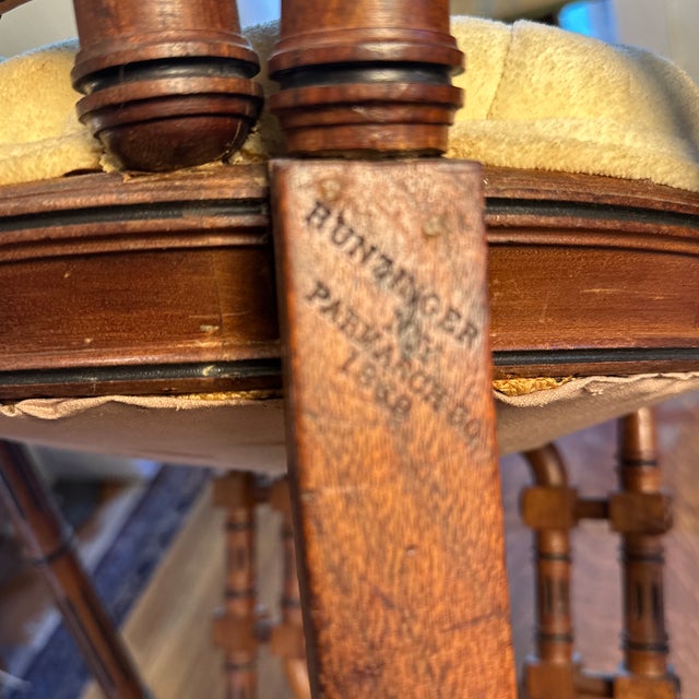 Late 19th Century George Hunzinger Chair Late 19th Century Hunzinger Walnut Side Chair, Outstanding Museum Quality For Sale - Image 5 of 11