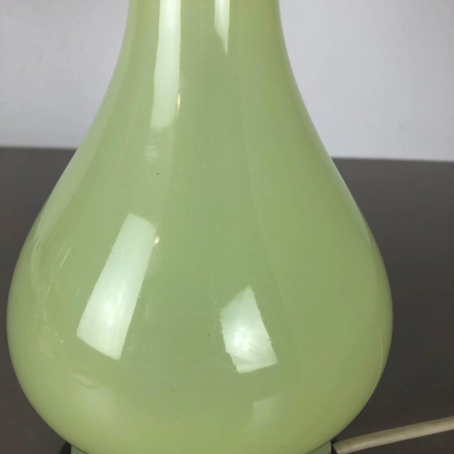 Opaline Murano Glass Lime Table Light from Cenedese, 1960s For Sale - Image 9 of 14