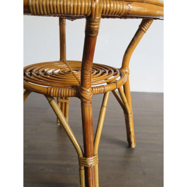 Bamboo and Rattan Table, 1960s For Sale - Image 6 of 7