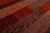 Red Modern Tibetan Hand-Knotted Wool & Silk Rug With Patchwork Design in Red Tones For Sale - Image 8 of 10