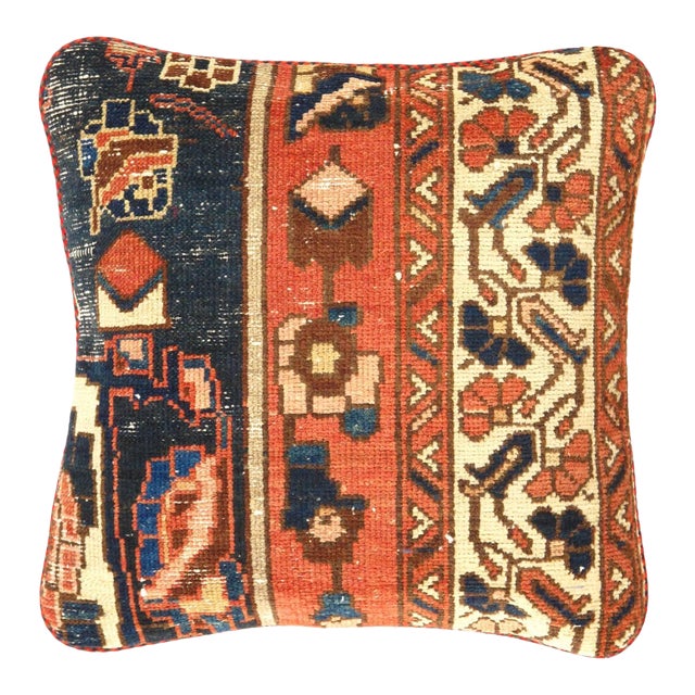 Pasargad Vintage Hand Knotted Farahan Rug Pillow For Sale