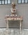 Seashell Encrusted Vintage Console Table With Faux Marble Hand Painted Top For Sale - Image 10 of 12