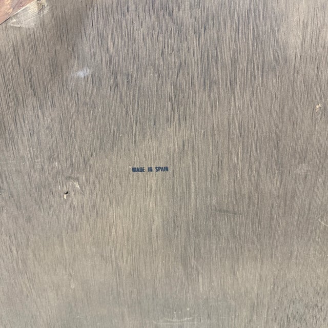 Brown Antique Spanish Pine Arch Mirror With Sunburst Design For Sale - Image 8 of 9