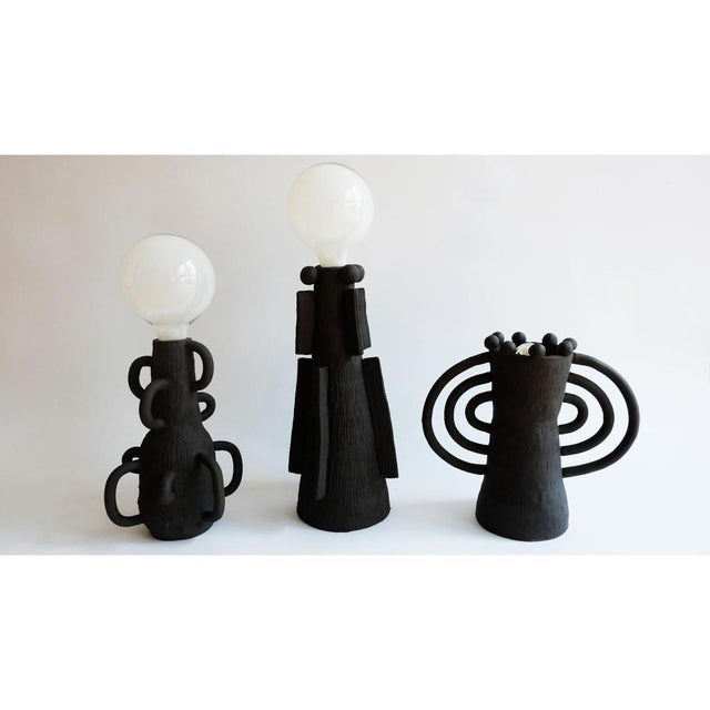 Handsculped Alcazar Table Lamp by Ia Kutateladze For Sale - Image 4 of 5