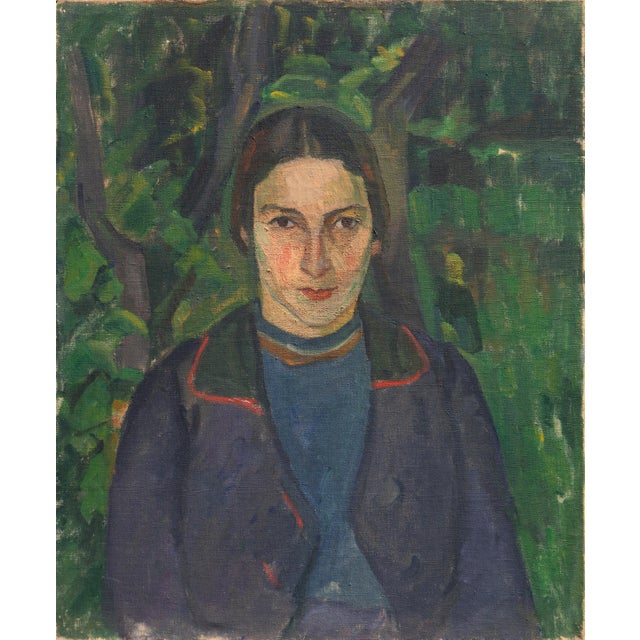 'Portrait of a Young Woman' by Agnes Louise Agnete Jensen, Bretonne, Brittany, France, Danish Royal Academy For Sale