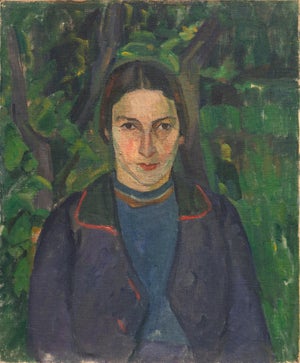 'Portrait of a Young Woman' by Agnes Louise Agnete Jensen, Bretonne, Brittany, France, Danish Royal Academy