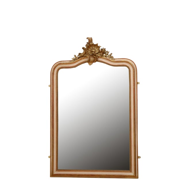 Napoleon III Chateau Wall Mirror, Gold Leaf & Gesso, 1850 For Sale - Image 15 of 15