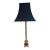Vintage Twisted Brass and Marble Table Lamp For Sale