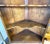 19th Century Rustic American Pine Corner Cupboard With Open Shaped Shelves Over Doors For Sale - Image 9 of 18