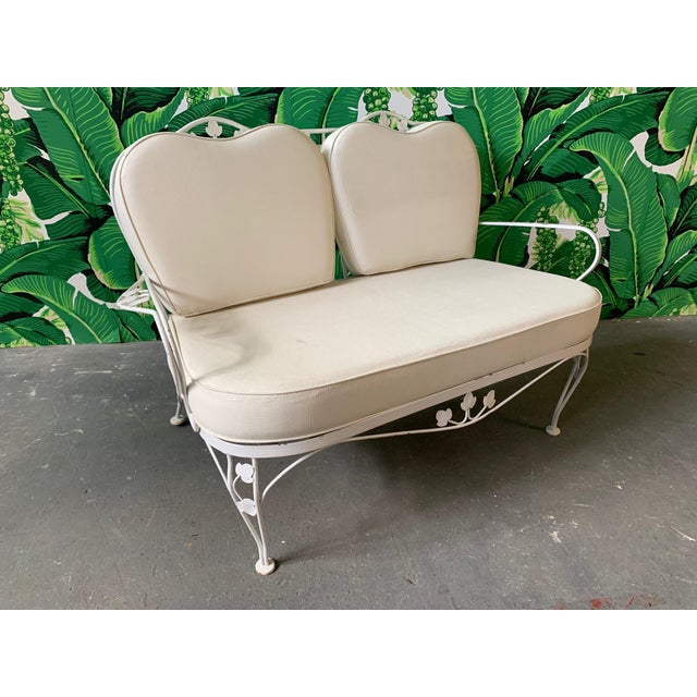 Vintage Wrought Iron Patio Love Seat Chairish