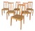 Danish Teak & Cord Dining Chairs - 6 For Sale