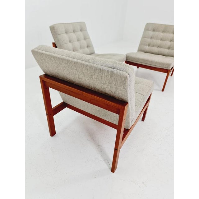 Mid-Century Danish Teak Lounge Chairs by Ole Gjerlov Knudsen and Torben Lind for France and Son, 1960s For Sale - Image 13 of 18