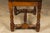 An English oak side table from the 18th century with single drawer, turned base and H-Form cross stretcher with carved...
