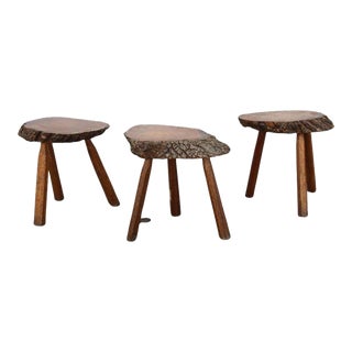 Set of Live Edge Side Tables For Sale