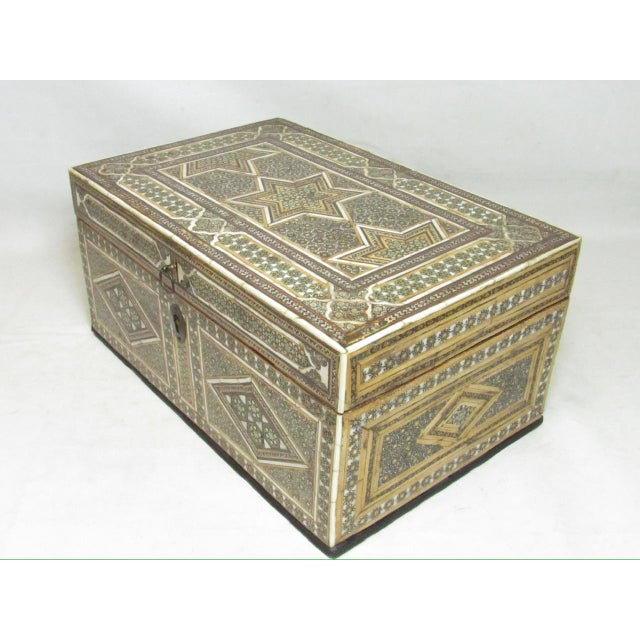 Antique Persian Quajar Inlaid Micro Mosaic Box For Sale - Image 4 of 17
