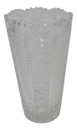 Vintage Cut Glass Crystal Vase