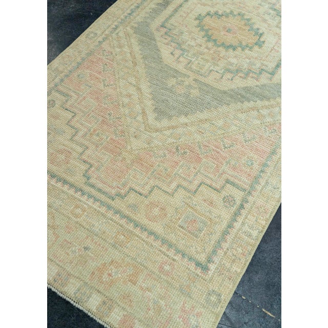 Textile Turkish Oushak Rug 2'11" x 12'7" #20262 For Sale - Image 7 of 8