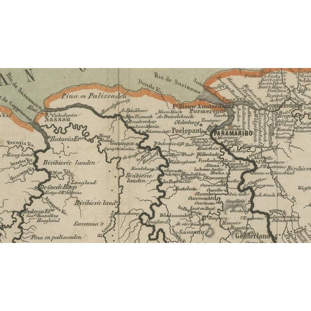 Suriname, Curaçao and Dutch Guinea Jacob Kuyper Colonial Atlas Map, 1882 For Sale - Image 3 of 14