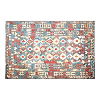 Afghan Maimana Flatweave Wool Hand Woven Kilim,6'4"X9'8" For Sale