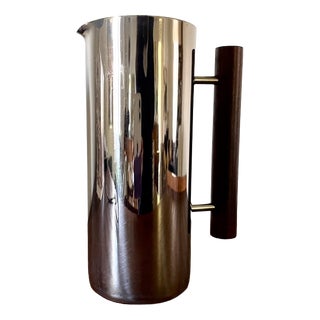 Teak and Stainless Steel Pitcher by Guy Degrenne, France, 1970s For Sale