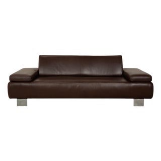 Three-Seater Taboo Leather Sofa by Willi Schillig For Sale
